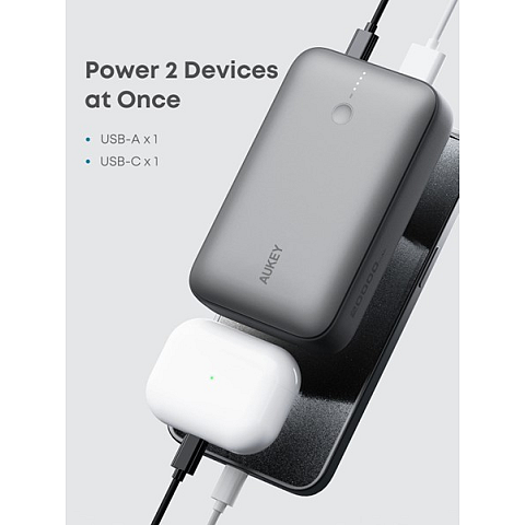 AUKEY PB-Y57 Spark Mini 20000 Kompakte Schnelllade-Powerbank Erhältlich in Grau und Weiß