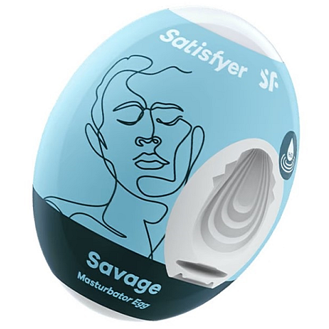 Satisfyer Masturbator Egg Single (Savage) Ei-Masturbator Weiß Thermoplastisches Elastomer (TPE)