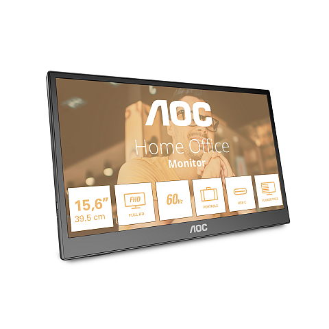 AOC 16T3EA TV-Gerät/Monitor tragbar Schwarz 39,6 cm (15.6") 1920 x 1080 Pixel