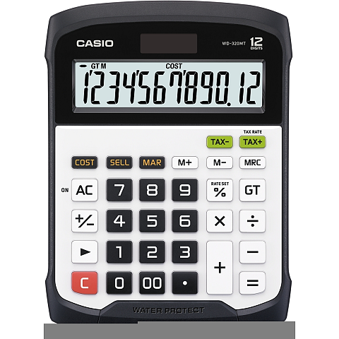 Casio WD-320MT Taschenrechner Desktop Finanzrechner Schwarz, Weiß