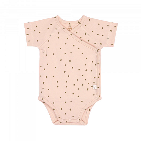 Lässig Baby Wickelbody - Kurzarm, Powder Pink (0 - 6 Monate)