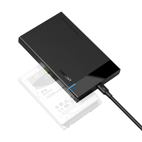 Ugreen 50743 Speicherlaufwerksgehäuse HDD-Gehäuse Schwarz 2.5"