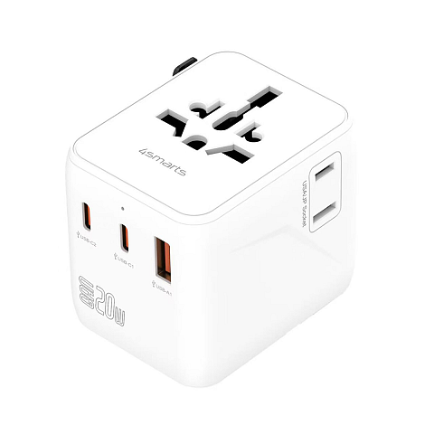 4smarts 541645 Netzstecker-Adapter Modular Universal Weiß