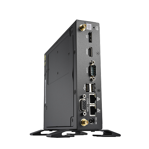Shuttle POS System DS500, Celeron 7305, 8GB DDR5, 120 GB M.2 SSD (NVMe) 2x LAN (1x 2.5Gbit ,1x 1Gbit), 1xCOM,1xHDMI,1xDP, 1x VGA, lüfterlos, 24/7 Dauerbetrieb