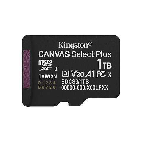 Kingston Technology 1TB micSDXC Canvas Select Plus Gen3 150R A1 (Ohne SD-Adapter)
