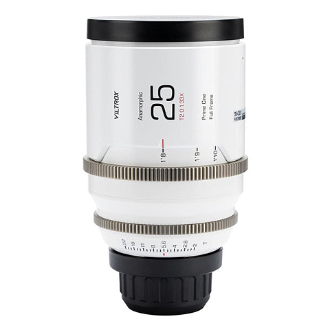 VILTROX 25MM T2.0 1.33X PL Kameraobjektiv Kinoobjektiv Anamorphotische Linse Weiß