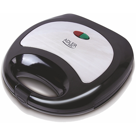 Adler AD 3015 Sandwich-Toaster 750 W Schwarz, Silber
