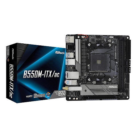 Asrock B550M-ITX/ac AMD B550 Sockel AM4 mini ITX