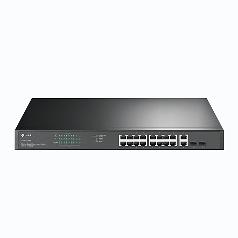 TP-Link 18-Port Gigabit-Rackmount-Switch mit 16 PoE+-Ports