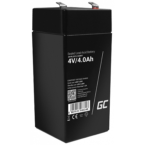 Green Cell AGM37 Industrieakku Plombierte Bleisäure (VRLA) 4000 mAh 4 V
