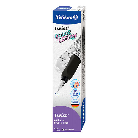Pelikan 826174 Füllfederhalter Kartuschenfüllsystem Schwarz, Weiß 1 Stück(e)