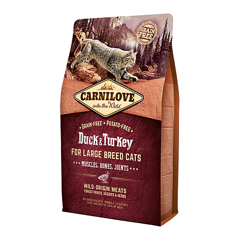 CARNILOVE Duck & Turkey Katzen-Trockenfutter 6 kg Adult Ente, Truthahn
