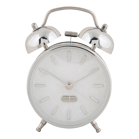 Karlsson KA6009CH Wand- /Tischuhr Digitale Uhr Rund Chrom