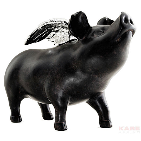 KARE Design Rockstar Pig Spardose Schwarz