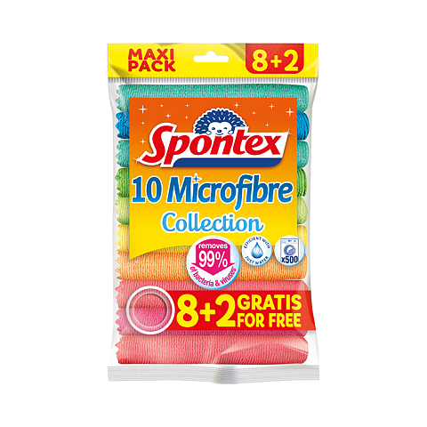 Spontex Microfibre Collection 8+2 Gratis