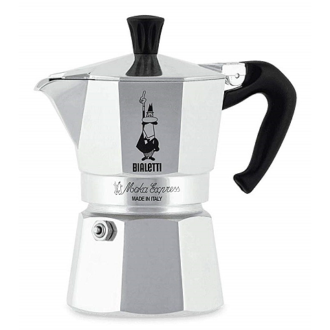 Bialetti Moka Express Mokka-Kanne 0,06 l Aluminium, Schwarz