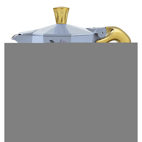Bialetti Bridgerton Mokka-Kanne 0,13 l Blau, Gold