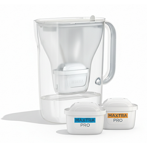 Brita Style Essential Pitcher-Wasserfilter 2,4 l Transparent, Weiß