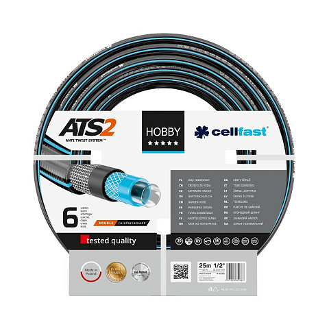 CELLFAST HOBBY ATS2 Gartenschlauch 25 m Über Boden Schwarz