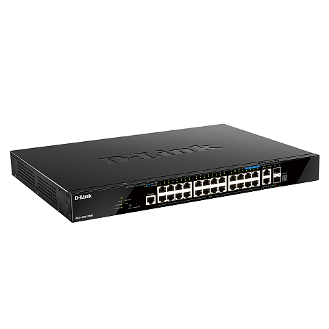 D-Link DGS-1520-28MP/E Netzwerk-Switch Managed L3 Gigabit Ethernet (10/100/1000) Power over Ethernet (PoE) 1U Schwarz