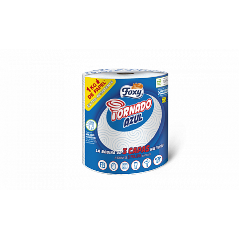 Foxy Tornado Azul Papier Weiß
