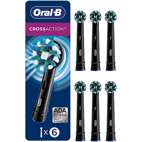 Oral-B CrossAction 8006540887165 Elektrischer Zahnbürstenkopf 6 Stück(e) Schwarz
