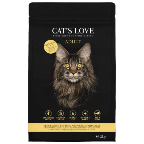 Cat's Love CDA02000PO Katzen-Trockenfutter 2 kg Adult Geflügel