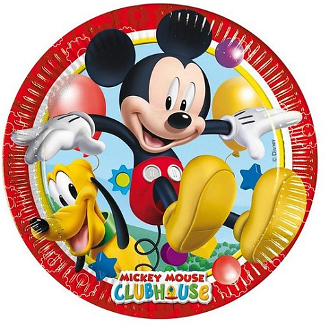 Disney Mickey Mouse Clubhouse 81508 Teller Oval Papier Mehrfarbig 8 Stück(e)