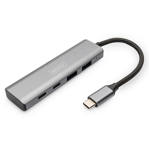 Digitus USB-C Hub, 4-Port , 2x USB A + 2x USB-C