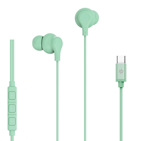 Celly UP1600TYPECGN Kopfhörer & Headset Kabelgebunden im Ohr Anrufe/Musik USB Typ-C Grün