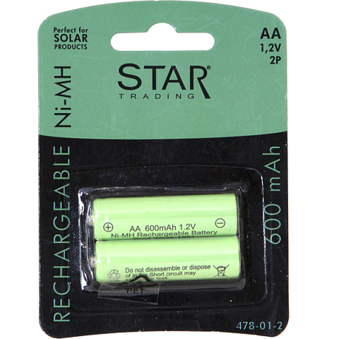 Star Trading 12.478-01-2 Haushaltsbatterie Wiederaufladbarer Akku AA Nickel-Metallhydrid (NiMH)