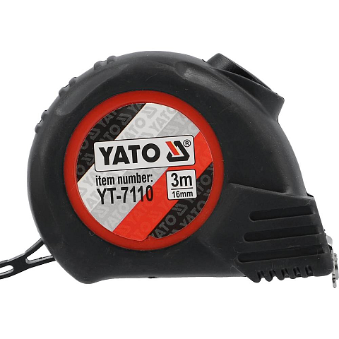 Yato YT-7110 Maßband 3 m Acrylnitril-Butadien-Styrol (ABS), Gummi Schwarz