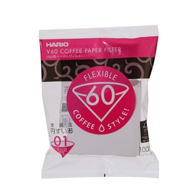 Hario V60 100 Stück(e) Weiß Kegel Einweg-Kaffeefilter
