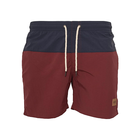 Urban Classics 4053838081433 Bademode Schwimm-Boxershorts Burgund, Navy