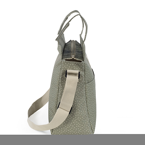Walking Mum Changing Bag Polka Dot Poppy Moss