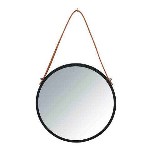 WENKO 24423100 Wandspiegel Rund Schwarz