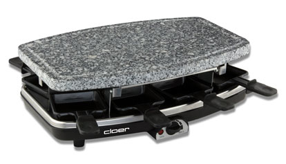 Cloer 6430 Raclette Grill 8 Person(en) 1100 W Schwarz, Grau