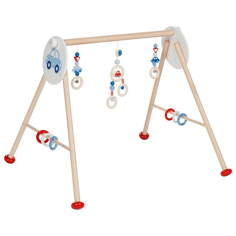 Goki 65200 Baby Erlebnisdecke & Spielmatte Metall, Kunststoff, Holz Mehrfarbig Baby-Turnhalle