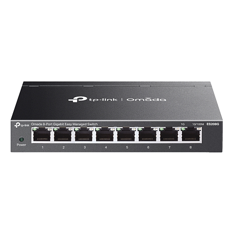 TP-Link Omada ES208G Netzwerk-Switch Managed L2 Gigabit Ethernet (10/100/1000) Schwarz
