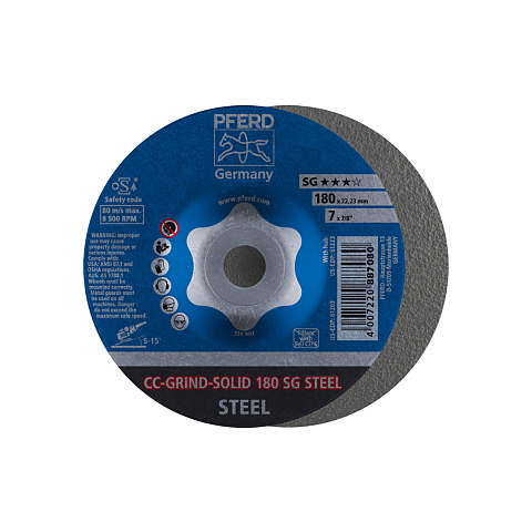 PFERD CC-GRIND-SOLID 180 SG STEEL Winkelschleifer-Zubehör