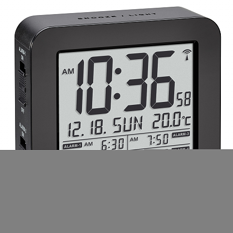 TFA-Dostmann 60.2536 Digitaler Wecker Schwarz