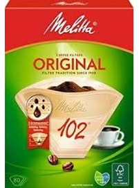 Melitta 102 80 Stück(e) Braun Korb Einweg-Kaffeefilter