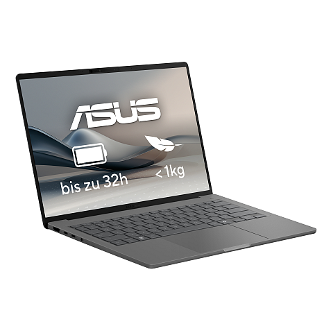 ASUS Zenbook A14 UX3407RA-QD010W Copilot+ PC Snapdragon X1E-78-100 Laptop 35,6 cm (14") WUXGA 32 GB LPDDR5x-SDRAM 1 TB SSD Wi-Fi 7 (802.11be) Windows 11 Home Deutsch Grau