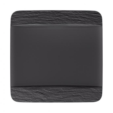 Villeroy & Boch Rock Essteller Quadratisch Porzellan Schwarz 1 Stück(e)