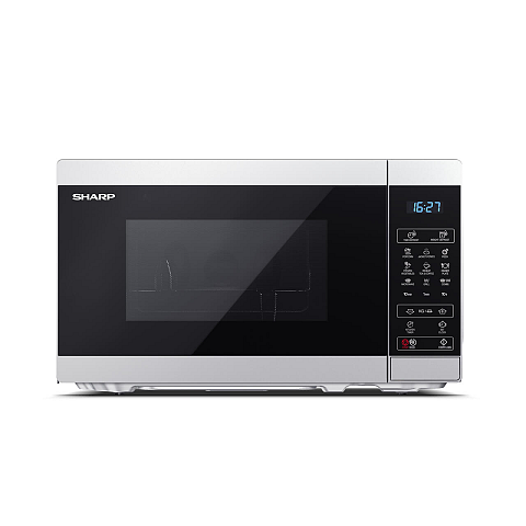 Sharp YC-MG02E-S Mikrowelle Schwarz, Stahl Kombi-Mikrowelle Arbeitsplatte 20 l 800 W