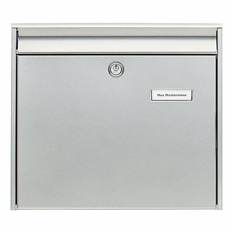 BURG-WÄCHTER Potsdam 877 Si Briefkasten Silber Wandmontierter Briefkasten Stahl
