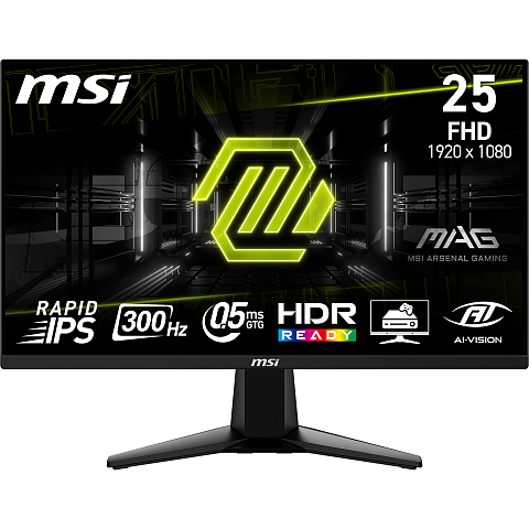 MSI MAG 255XF Computerbildschirm 62,2 cm (24.5") 1920 x 1080 Pixel Full HD Schwarz