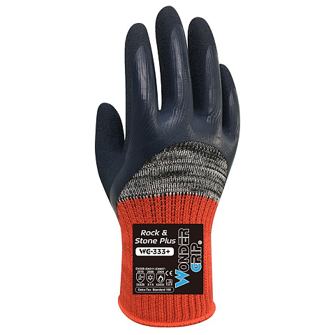 Wonder Grip WG-333+ Werkstatthandschuhe Grau, Rot Baumwolle, Latex, Polyester 1 Stück(e)