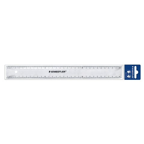 Staedtler 562 300 PB Lineal Maßstabslineal 300 mm Kunststoff Transparent 1 Stück(e)