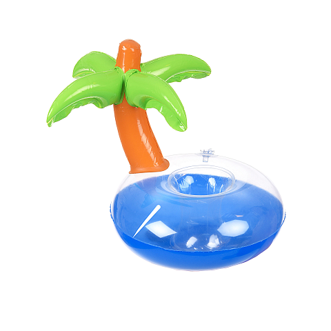 JADEO 521IT01 Aufblasbares Spielzeug für Pool & Strand Blau, Braun, Grün Einfarbig Kunststoff Schwimmender Getränkehalter